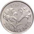 Бермудские острова 10 центов 1971 год