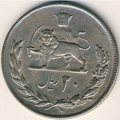 Иран 20 риалов 1975 год