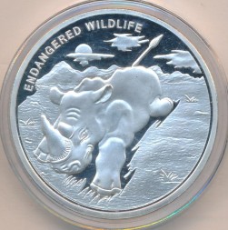 Конго, Демократическая республика 10 франков 2007 год - Носорог