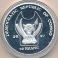 Конго 10 франков 2007 год - Носорог