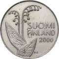 Финляндия 10 пенни 2000 год - Ландыш. Пчелиные соты