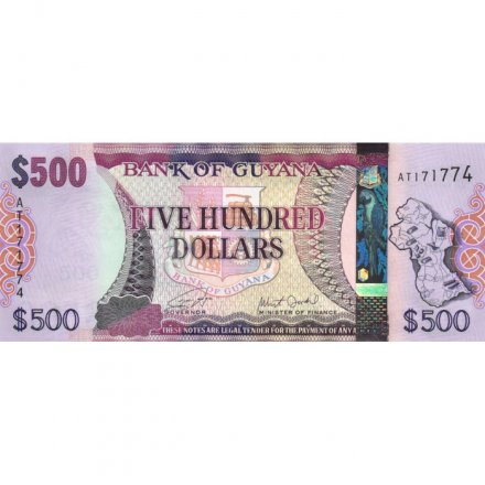 Гайана 500 долларов 2019 год - Парламент Гайаны в Джорджтауне UNC