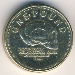 Гибралтар 1 фунт 2005 год