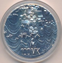 Финляндия 100 марок 1992 год - 75 лет независимости Финляндии