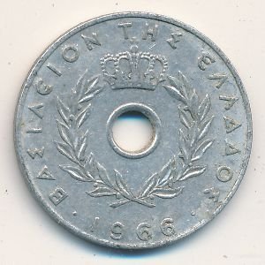 Греция 20 лепт 1966 год - Оливковая ветвь