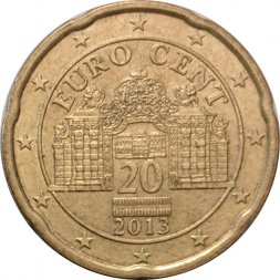 Австрия 20 евроцентов 2013 год - Дворец Бельведер