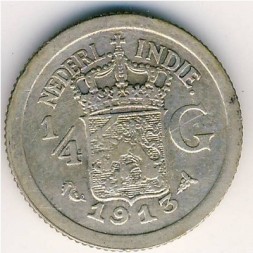 Нидерландская Индия 1/4 гульдена 1913 год