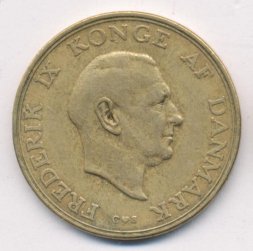 Дания 2 кроны 1958 год - Король Фредерик IX