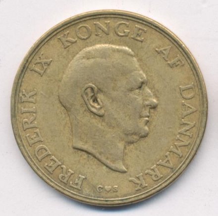 Дания 2 кроны 1958 год - Король Фредерик IX