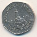 Джерси 20 пенсов 2009 год