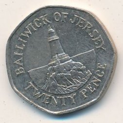 Джерси 20 пенсов 2009 год