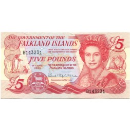 Фолклендские острова 5 фунтов 2005 год - UNC