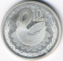 Ирландия 10 евро 2004 год - Расширение Евросоюза. Лебедь