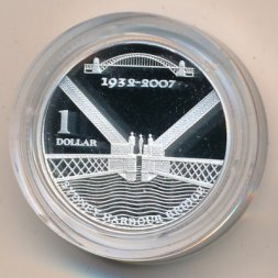 Австралия 1 доллар 2007 год - 75 лет мосту Харбор-Бридж в Сиднее (Ag)
