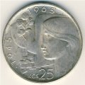 Чехословакия 25 крон 1965 год