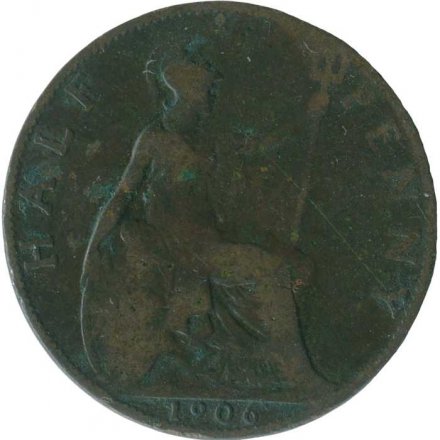 Великобритания 1/2 пенни 1906 год