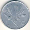 Италия 10 лир 1948 год