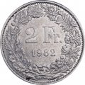 Швейцария 2 франка 1982 год