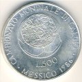 Италия 500 лир 1986 год - Чемпионат мира по футболу 1986 года в Мексике