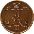 Финляндия 1 пенни 1893 год - Александр III - XF