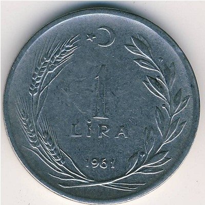 Турция 1 лира 1961 год