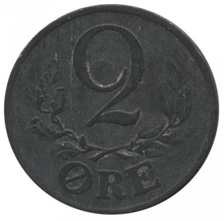 Дания 2 эре 1947 год - Король Кристиан X