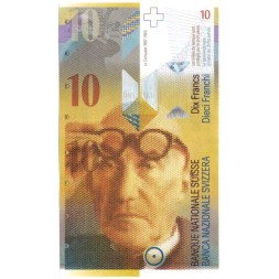 Швейцария 10 франков 2013 год  - Ле Корбюзье UNC