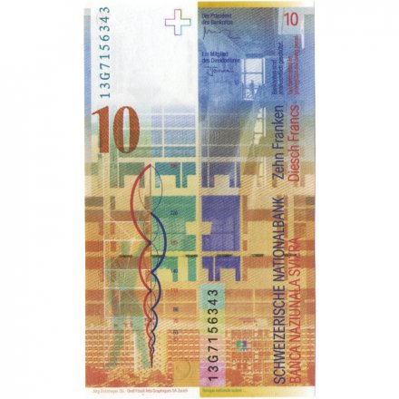 Швейцария 10 франков 2013 год  - Ле Корбюзье UNC