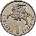 Литва 1 лит 1997 год - 75 лет банку Литвы