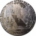 Острова Кука 1 доллар 2007 год - Англия ждёт, что каждый выполнит свой долг. Нельсон спускается по лестнице