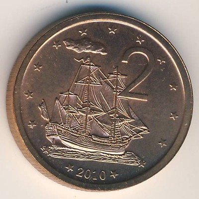 Острова Кука 2 цента 2010 год - Корабль «Индевор» (HMS Endeavour)