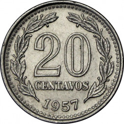 Аргентина 20 сентаво 1957 год