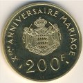 Монако 200 франков 1966 год