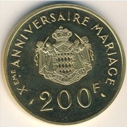 Монако 200 франков 1966 год