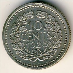 Нидерланды 10 центов 1925 год