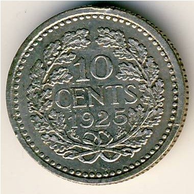 Нидерланды 10 центов 1925 год