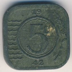 Нидерланды 5 центов 1942 год