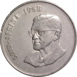 ЮАР 50 центов 1968 год - Чарльз Роббертс Сварт (Suid Africa)