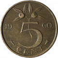 Нидерланды 5 центов 1960 год
