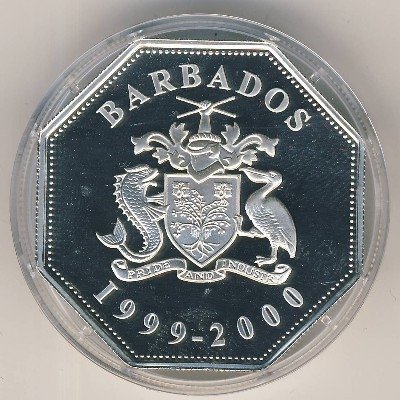 Барбадос 5 долларов 1999 год
