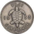 Фиджи 6 пенсов 1953 год