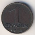 Австрия 1 грош 1925 год