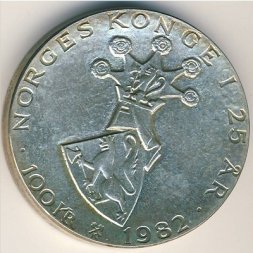 Норвегия 100 крон 1982 год