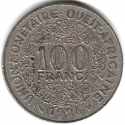 Монета Западная Африка 100 франков 1996 год