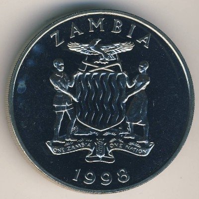 Замбия 100 квача 1998 год - Крокодил
