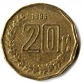 Мексика 20 сентаво 1995 год