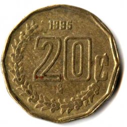 Мексика 20 сентаво 1995 год