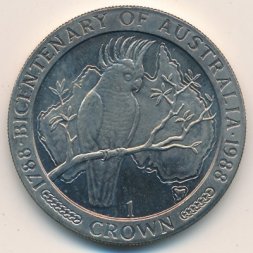 Остров Мэн 1 крона 1988 год