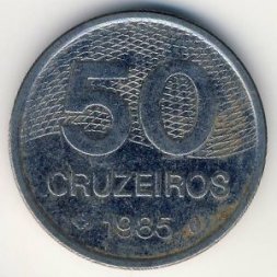 Бразилия 50 крузейро 1985 год