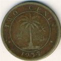 Либерия 2 цента 1937 год